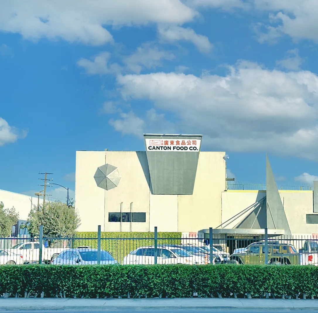 Canton Food Co. warehouse building and parking lot in Los Angeles