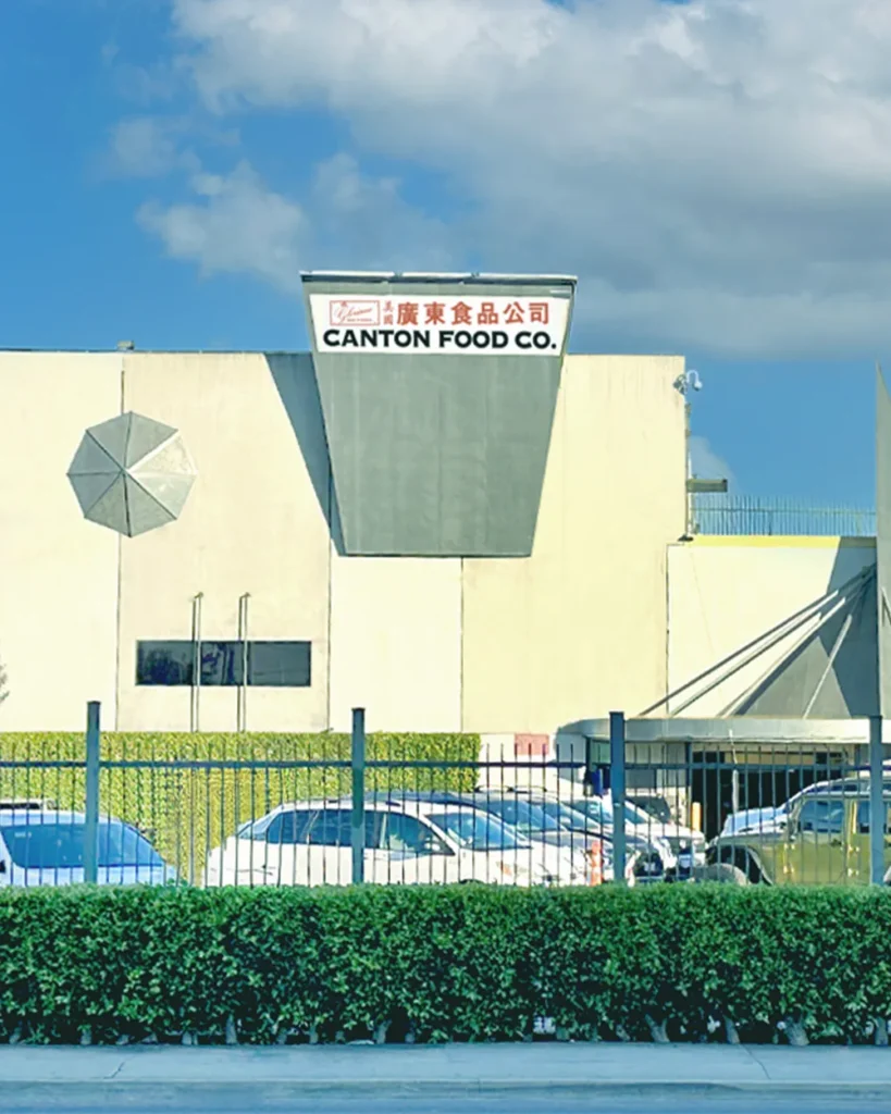 Canton Food Co. warehouse building and parking lot in Los Angeles